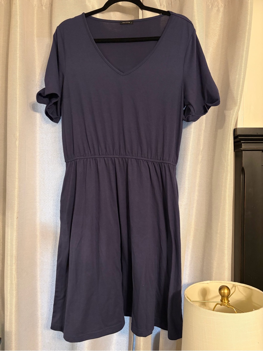 Basic V-Neck Navy Women’s Dress